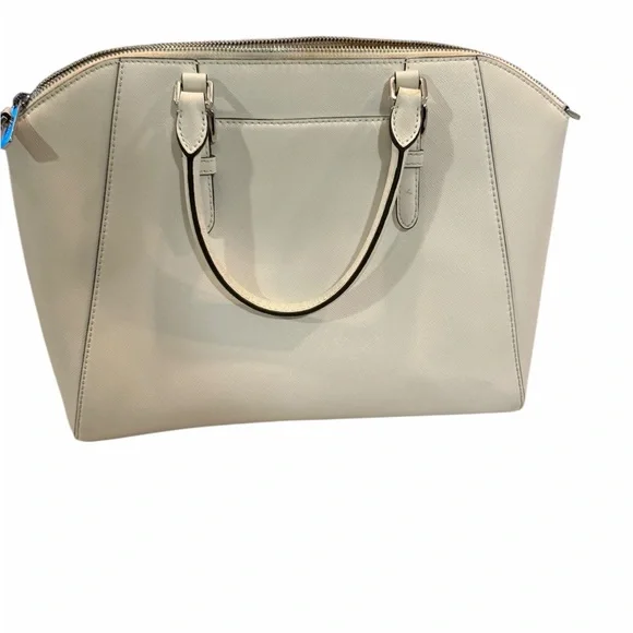 Michael Kors Ciara leather Cream Satchel Bag - Picture 2 of 6